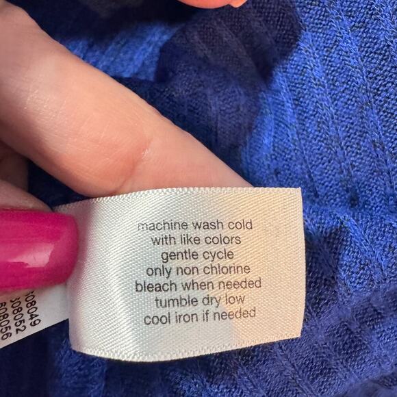 Lane Bryant Women's Plus Size 22/24 Cowl Neck Long Sleeve Royal Blue Sweater - Picture 5 of 10